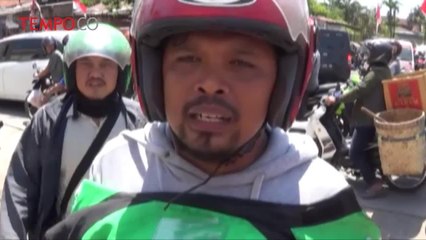 Tak Terima Rekan Dipukul Ojek Pangkalan, Ojek Online Lakukan Konvoi
