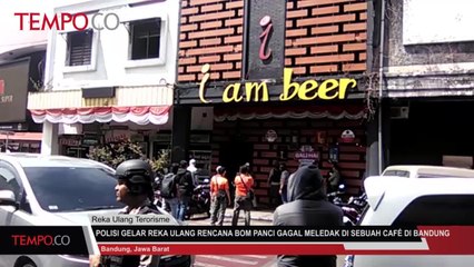 Polisi Gelar Reka Ulang Rencana Bom Panci Gagal Meledak di Sebuah Café di Bandung