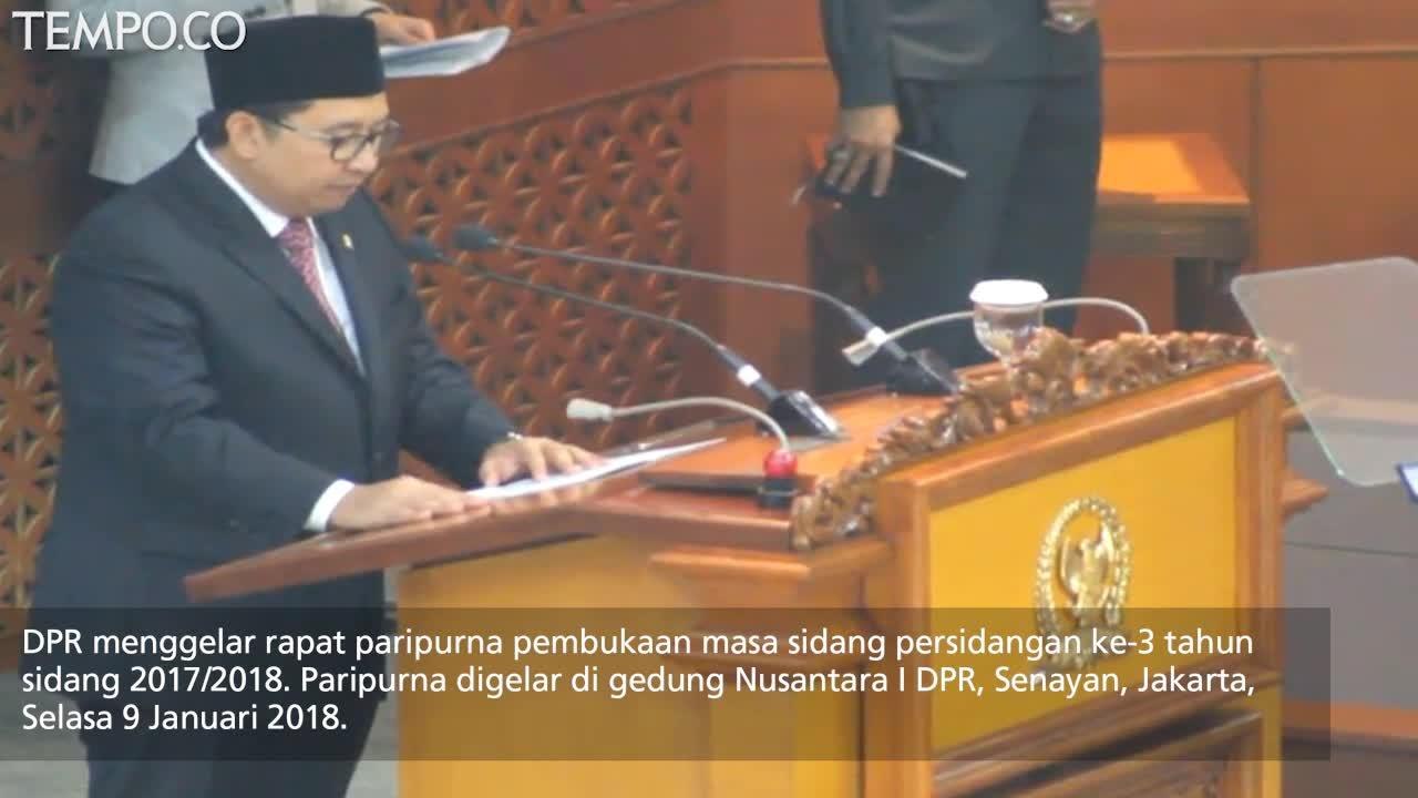 Fadli Zon Pimpin Rapat Paripurna DPR