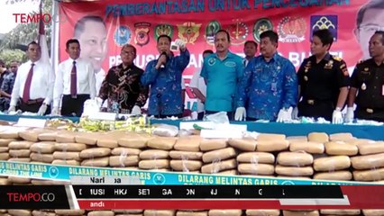 Dimusnahkan Setengah Ton Ganja dan 36 Kg Sabu di Bandung