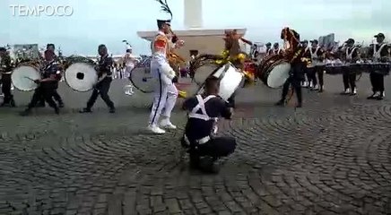 HUT 46 Korpri, Diwarnai Aksi Marching Band Sekolah Tinggi Transportasi Darat dan IPDN