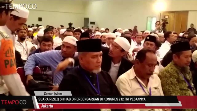 Suara Rizieq Shihab Diperdengarkan di Kongres 212, Ini Isinya