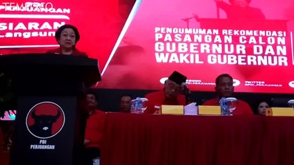 Deklarasi Cagub dari PDIP, Megawati Pamer Kinerja Tri Rismaharini
