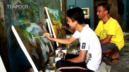 Terhimpit Bahan Baku, Lukisan Kampung Jelekong Tetap Bertahan