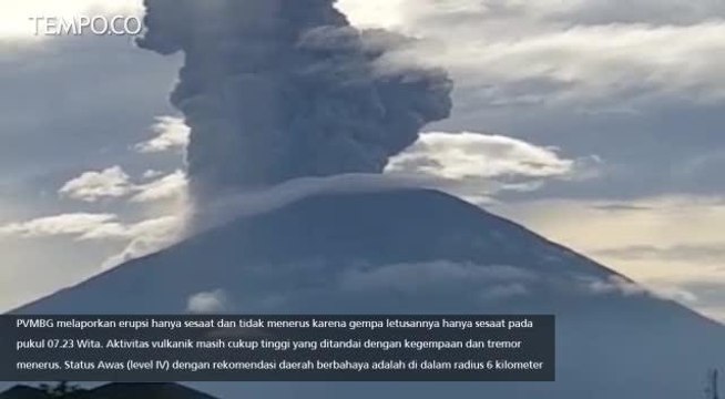 Gunung Agung Erupsi Lagi, Bandara Ngurah Rai Aman