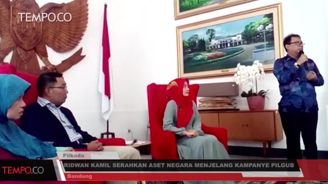 Ridwan Kamil Serahkan Aset Negara Menjelang Kampanye Pilgub