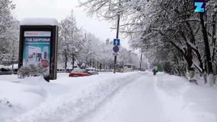 Rekor Salju di Moskow