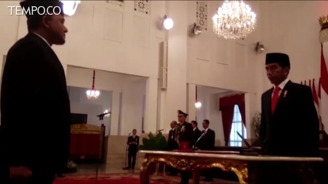 PRESIDEN JOKO WIDODO MELANTIK IRJEN HERU WINARKO SEBAGAI KEPALA BNN
