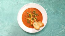 Roasted Tomato Soup with Cheddar