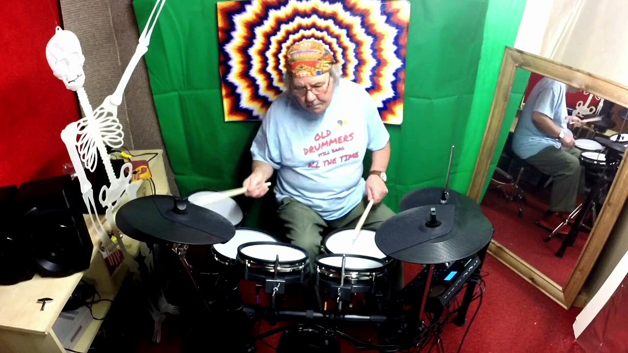 SHAKE RATTLE AND ROLL DRUM COVER BY GERRY ATRIC MILLENIUM MPS 850 ...