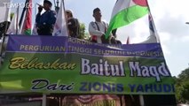 Aksi Bela Baitul Maqdis, Massa Kibarkan Bendera Palestina