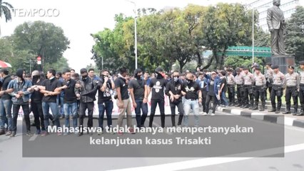 Ribuan Mahasiswa Trisakti Berdoa untuk Korban Teror