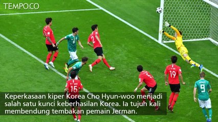Aksi Kiper Korea Selatan Cho Hyun Woo