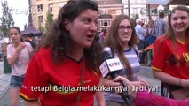 Fans Belgia Rayakan Kemenangan Tim Mereka ke Perempat Final Piala Dunia