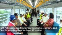 Presiden Jokowi Lakukan Uji Coba LRT Pertama di Indonesia