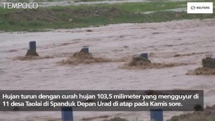 Kendaraan Tempur dan Helikopter Bantu Korban Banjir di Mongolia