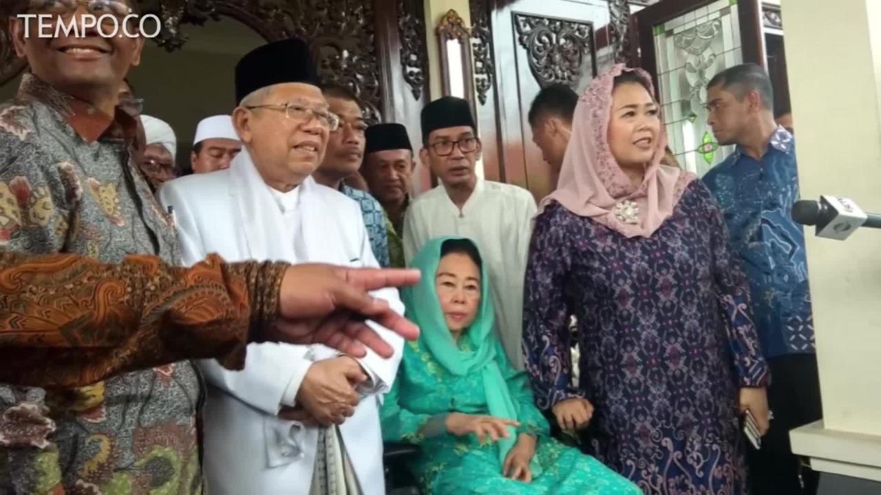 Sambangi Rumah Gus Dur, Ma'ruf Amin Ditemui Yenny Wahid