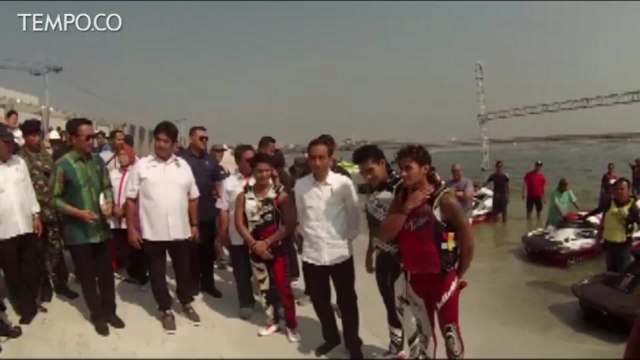 Tinjau Venue Asian Games di Ancol, Jokowi Disiapkan Jetski