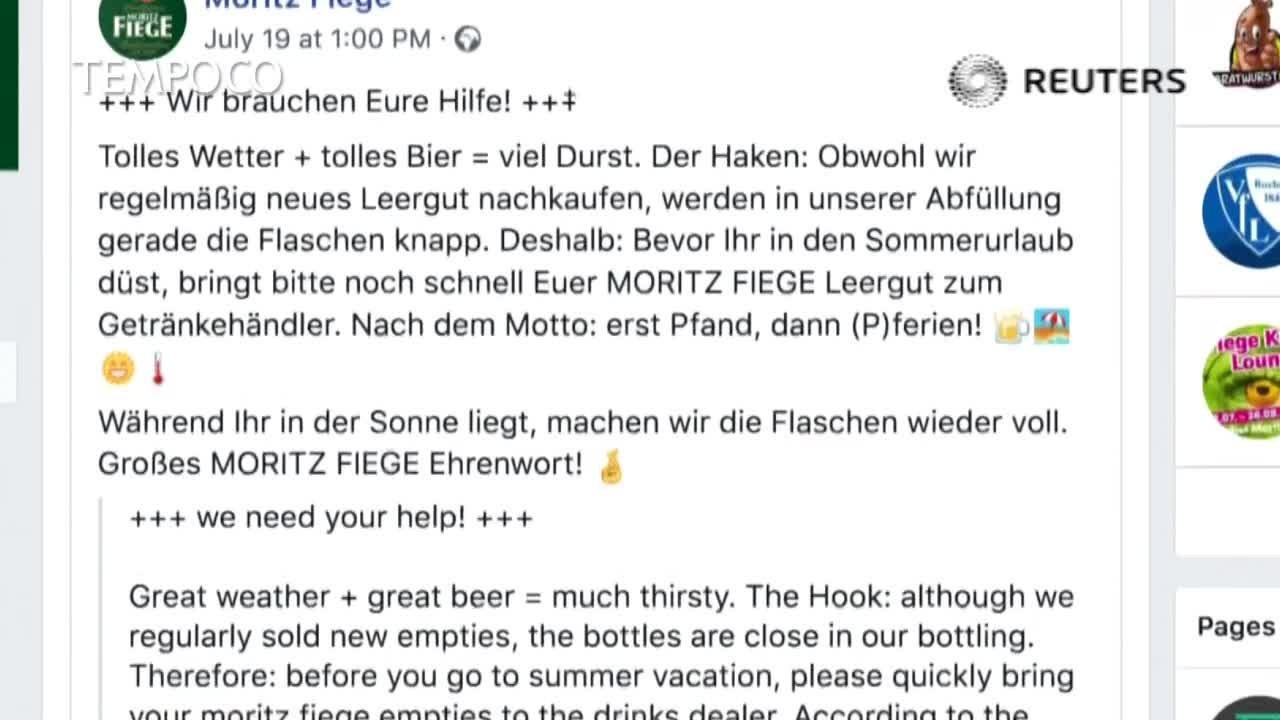 Gelombang Panas Bikin Produsen Bir Jerman Krisis Botol