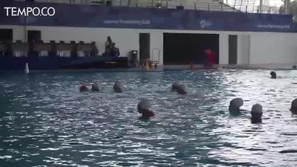 Timnas Putri Polo Air Indonesia Latihan di Aquatic Stadium