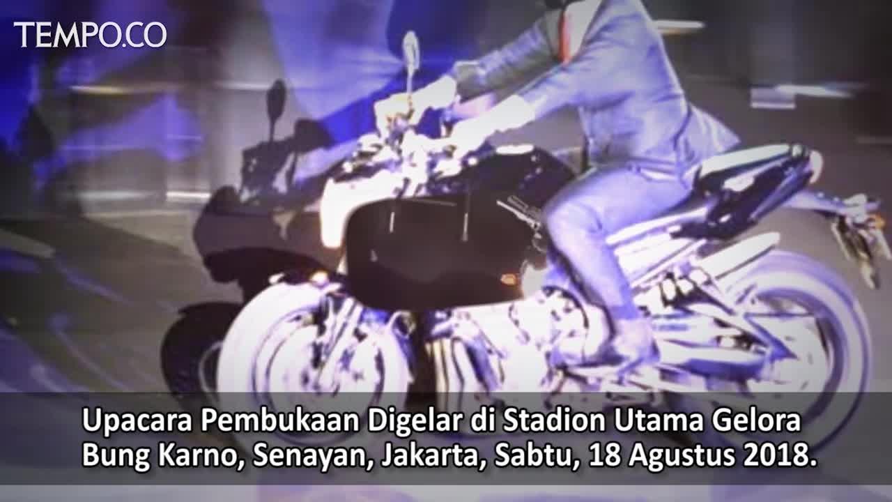 Pembukaan Asian Games, Jokowi Naik Moge