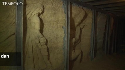 Seniman Suriah Ubah Terowongan Pemberontak Jadi Galeri