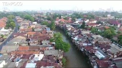 Video Drone: Normalisasi Ciliwung Terhalang Pembebasan Lahan
