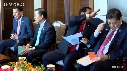 Joko Widodo Bertemu dengan Empat Pimpinan Perusahaan Korea Selatan