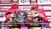 Kalahkan Pasangan Cina, Marcus / Kevin Juara Japan Open 2018