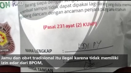 BPOM Sita 1,6 Juta Jamu Ilegal di Jatinegara dan Cilincing