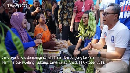 Beragam Gaya Unik Sandiaga Uno Saat Blusukan