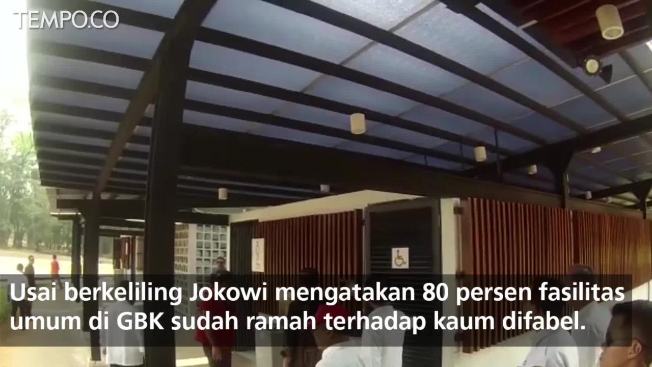 Jokowi Tinjau Fasilitas Ramah Difabel di GBK