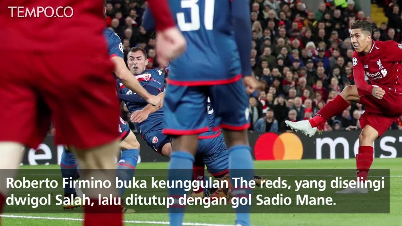 Liverpool Gilas Red Star 4-0, Mohamed Salah Sumbang Dua Gol