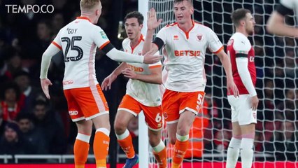 Dua Kartu Merah Warnai Laga Arsenal Kontra Blackpool