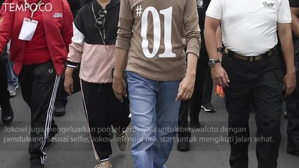 Saat Jokowi Ikut Jalan Sehat di Lampung