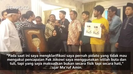 Klarifikasi Ma’ruf Amin Saat Terima Kunjungan Kaum Difabel