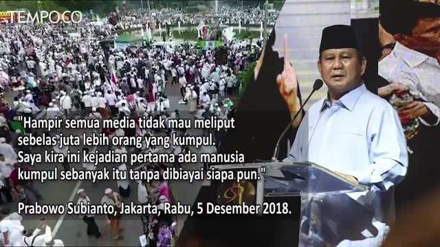 Prabowo Memarahi Media yang Ogah Meliput Reuni 212, Ini Respons Kubu Jokowi
