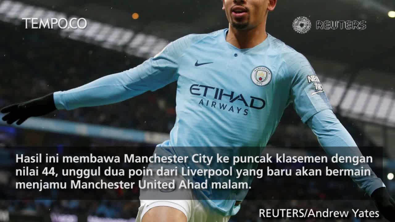 Taklukan Everton, Man City Naik ke Puncak Klasemen Liga Inggris