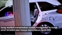 Aksi Pengemudi Honda Mobilio Curi Kotak Amal Terekam CCTV