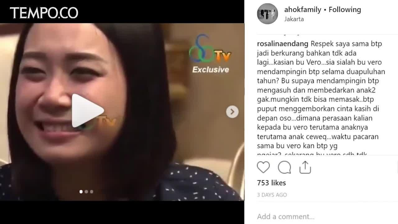 Ahok Akan Menikahi Puput, Warganet Bersimpati kepada Veronica Tan