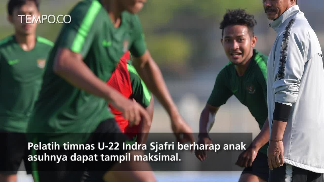 Sesi Latihan Timnas U-22 Jelang Lawan Myanmar