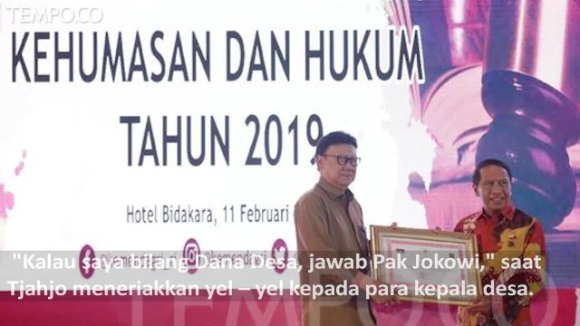 Di Depan Kepala Desa, Tjahjo: Dana Desa Ada karena Jokowi