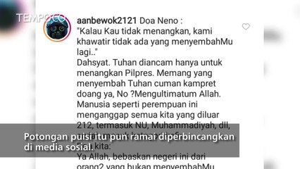 Jadi Sorotan, Puisi Neno Warisman di Munajat 212