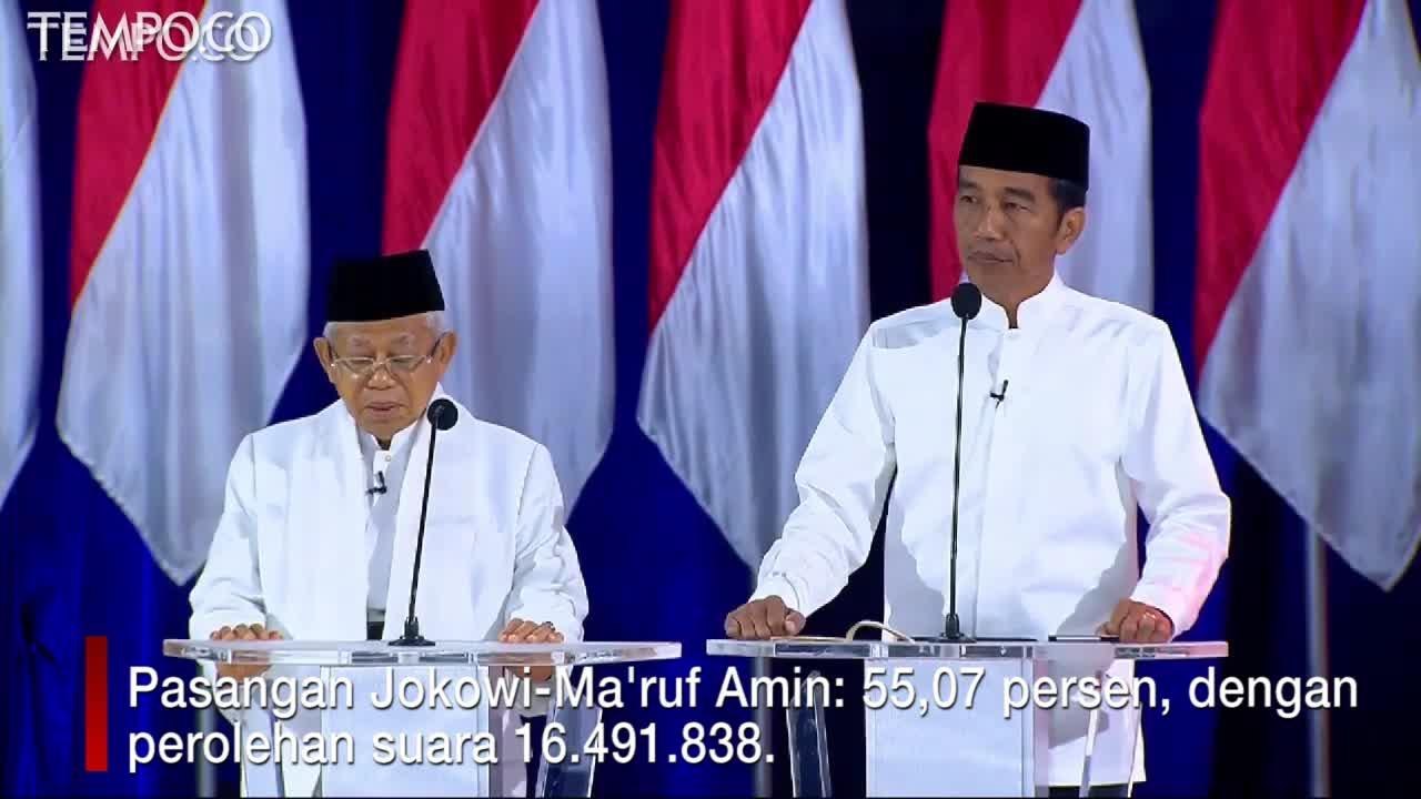 Real Count KPU Sementara: Jokowi 55,07 dan Prabowo 44,93 Persen
