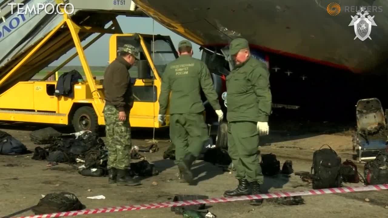 Kondisi Pesawat Sukhoi Superjet 100 usai Terbak...