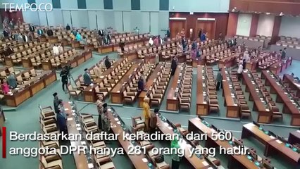 Banyak Bangku Kosong di Rapat Paripurna DPR RI