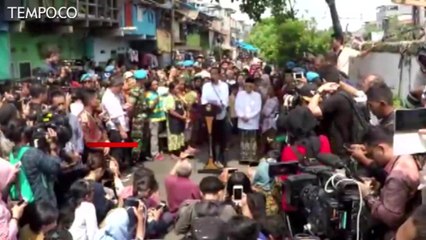 Jokowi Deklarasikan Kemenangan Pilpres 2019 di Kampung Deret