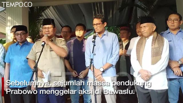Batas Akhir Gugatan Pilpres, Kubu Prabowo Belum Lapor ke MK