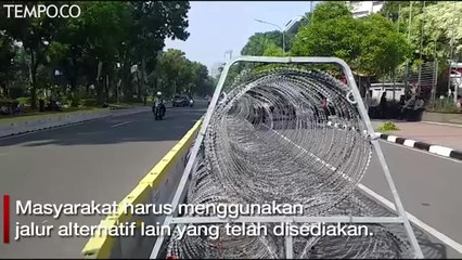 Kondisi Arus Lalu Lintas di Depan MK Sebelum Sidang