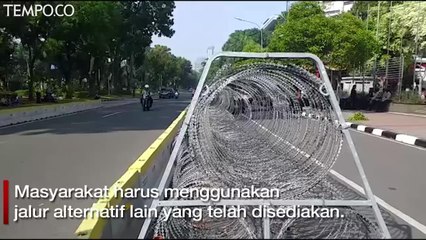 Kondisi Arus Lalu Lintas di Depan MK saat Sidang Sengketa Pilpres